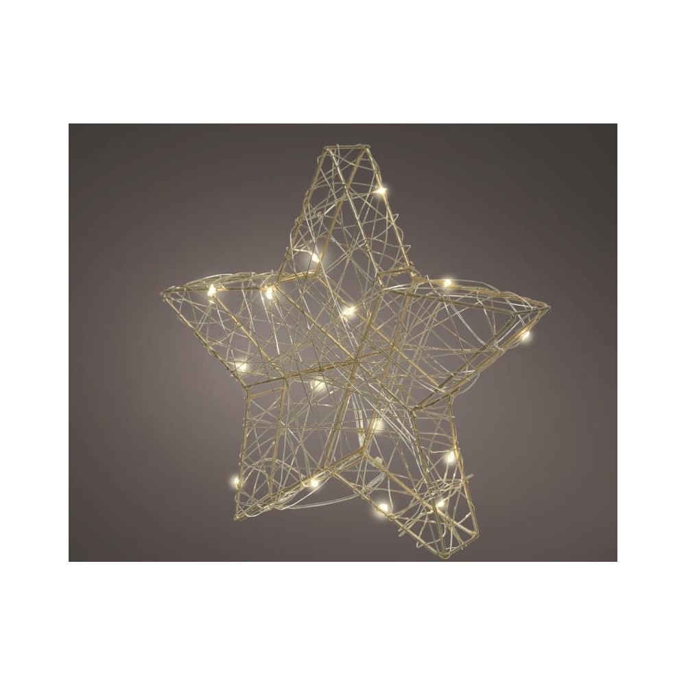 STELLA 15 LED METALLO ORO D.20